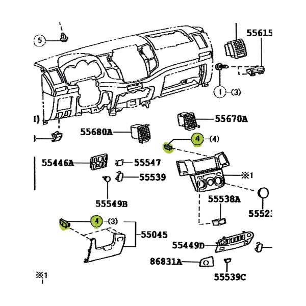 JUEGO X 10 CLIP DE TABLERO HILUX-SW4 2005-2015 AMARILLO SPT - Imagen 4