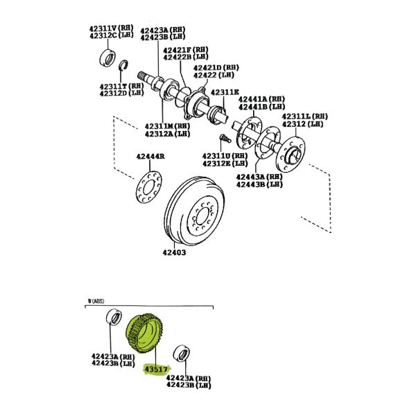 ROTOR DE ABS DE PALIER TRASERO HILUX-SW4 2005-2015 39.9 INT SPT - Imagen 4
