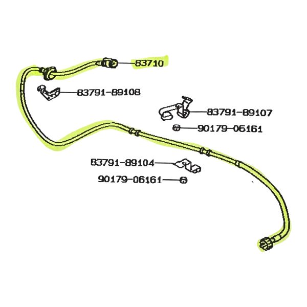 CABLE DE VELOCIMETRO  HILUX 1992-2004 4X4 2.8-3.0 3L-5L Japon - Imagen 4