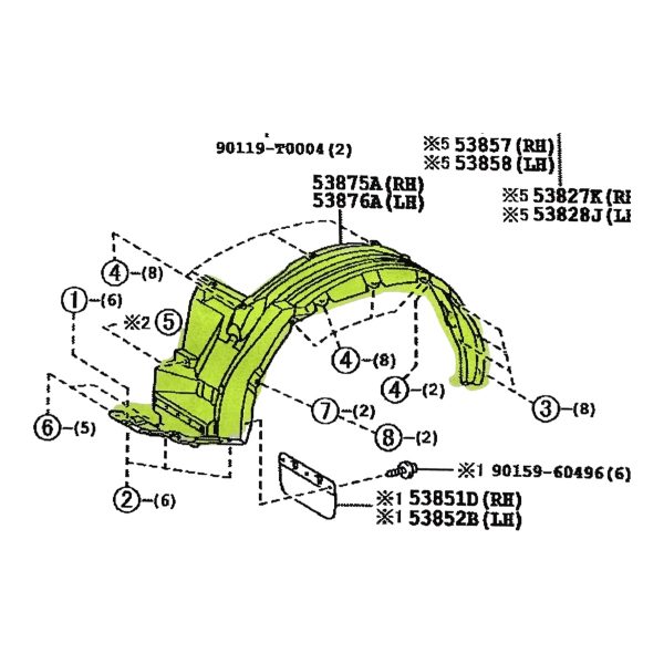 GUARDAPLAST DELANTERO HILUX 2016-2023 DX DERECHO REVO Original - Imagen 4