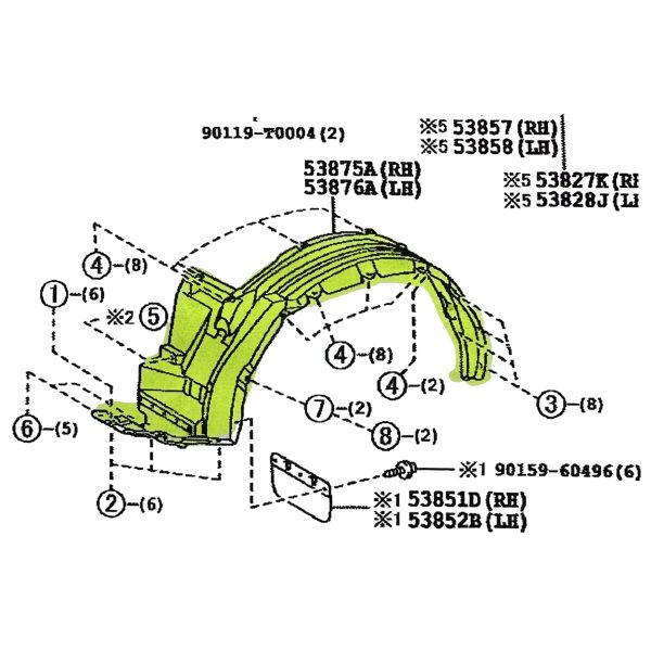 GUARDAPLAST DELANTERO HILUX 2016-2023 DX IZQUIERDO REVO ORIGINAL - Imagen 4