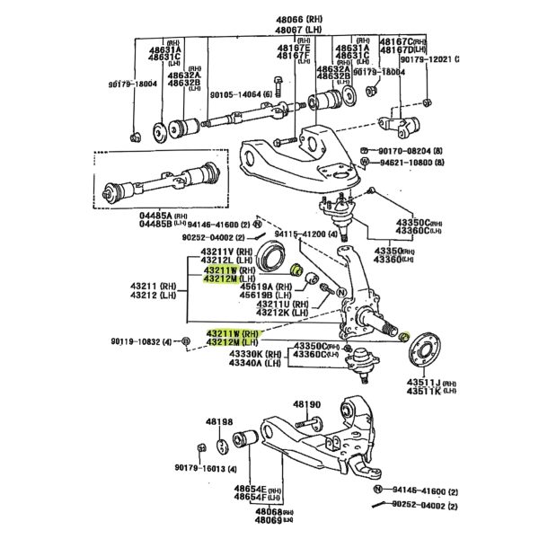 JUEGO DE BUJES  PUNTA EJE HILUX 4X4 1998-2001 *1 EXTERIOR-1 INTERIOR* SPT - Imagen 4