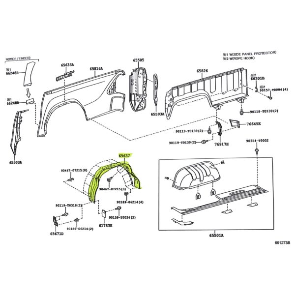 GUARDAPLAST TRASERO HILUX 2016-2025 *DX* IZQUIERDO Taiwan - Imagen 4