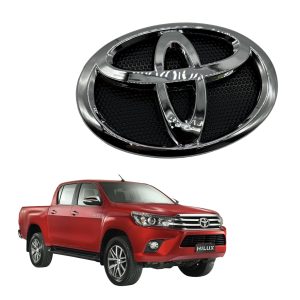 EMBLEMA "LOGO"  DE PARRILLA  HILUX 2016-2023 Revo *medida 19 cm largo x 13 cm alto* TAIWAN