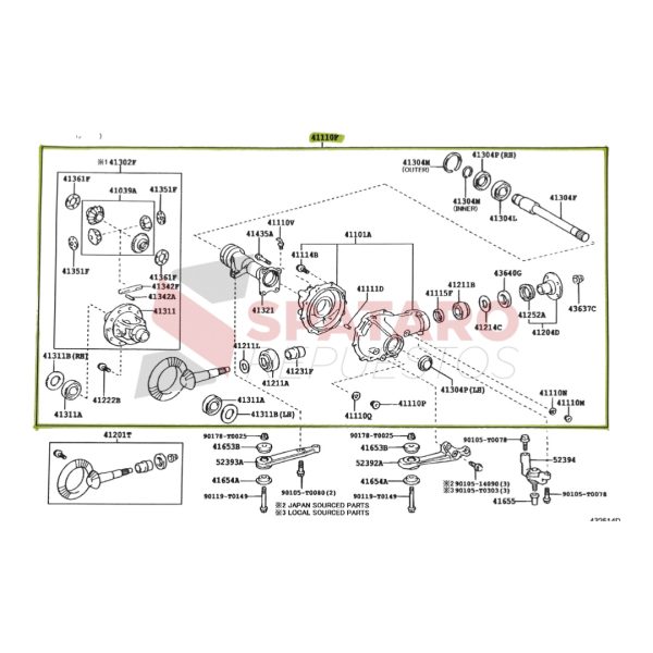 **POR PEDIDO** DIFERENCIAL DELANTERO HILUX 2012-2015 RELACION 43/11 SIN MOTOR Original - Imagen 5
