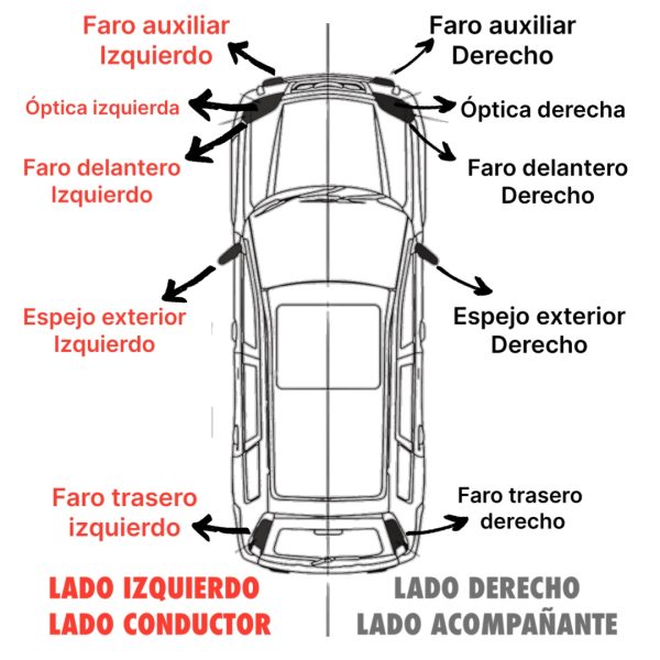 VIDRIO ESPEJO HILUX 2016-2022 DERECHO SIN DESEMPAÃ‘ADOR REVO Original - Imagen 5