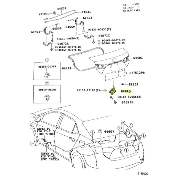 CERRADURA DE BAUL COROLLA 2014-2019 ELECTRICA C/MOTOR SPT - Imagen 5
