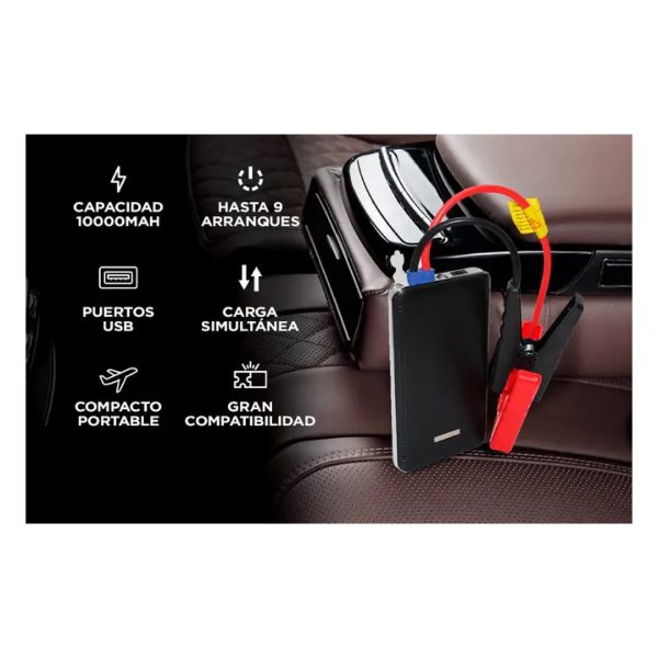 POWER BANK ARRANCADOR DE AUTO / MOTO 10000 MAH 12 VOL PORTATIL - Imagen 6
