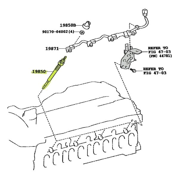 JUEGO 4 BUJIAS DE PRECALENTAMIENTO HILUX-SW4 2016-2026 REVO MASUMA - Imagen 3