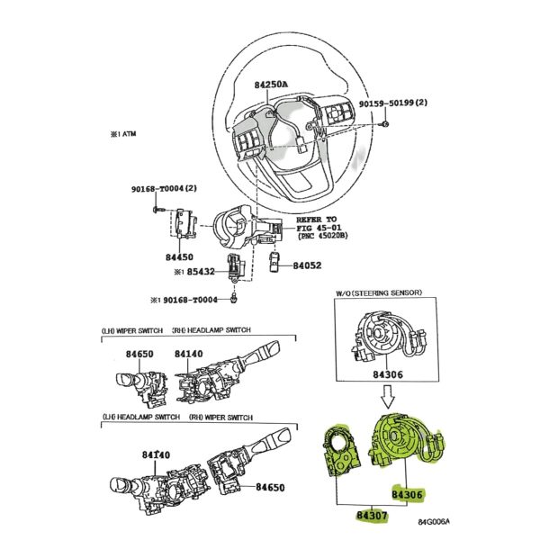 CABLE ESPIRAL HILUX-SW4 2016-2026 CON VSC *PEDIR CHASIS* IGUAL A 843070K091 REVO SPT - Imagen 5
