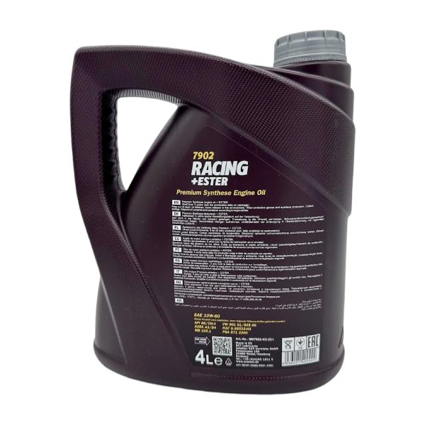 ACEITE DE MOTOR MANNOL 10W60 RACING + ESTER SINTETICO X 4L  - MANNOL- - Imagen 2