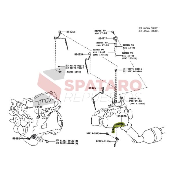 SONDA LAMBDA / SENSOR AIRE COMBUSTIBLE HILUX-SW4 2016-2025 * VERCON CHASIS* - Imagen 4