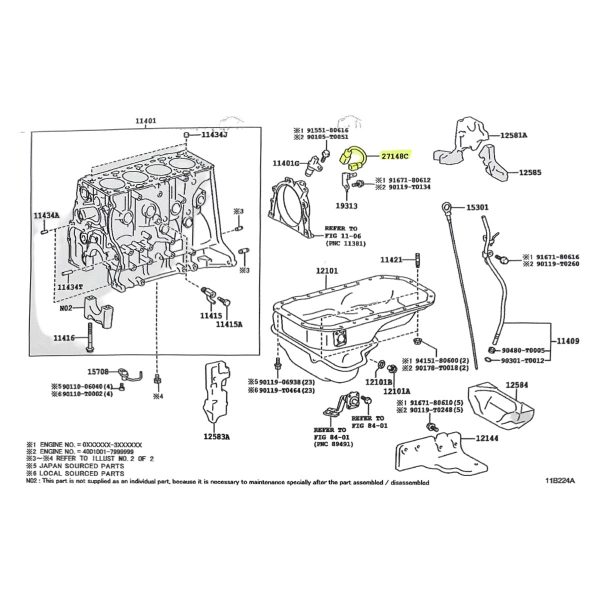 CABLEADO DE SENSOR POSICION CIGUEÑAL HILUX-SW4 2016-2025 2.4-2.8 / 1GD-2GD Revo - Imagen 4
