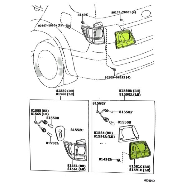 FARO TRASERO SW4 2008-2011 IZQUIERDO INTERIOR SPT - Imagen 4