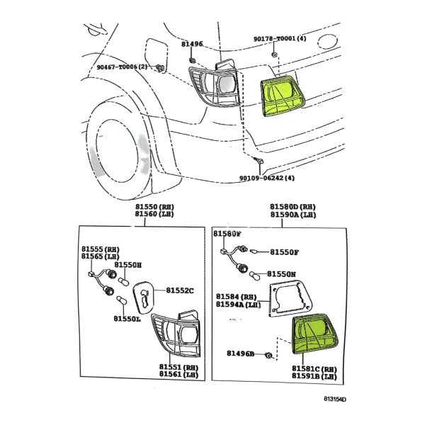 FARO TRASERO SW4 2008-2011 DERECHO INTERIOR SPT - Imagen 5
