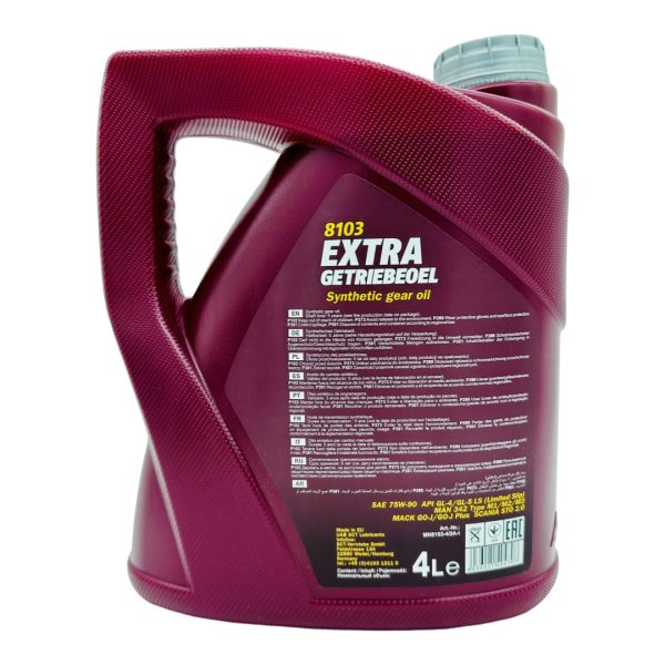 ACEITE CAJA / DIFERENCIAL MANNOL 75W90 SINTETICO X 4LTS - Imagen 2