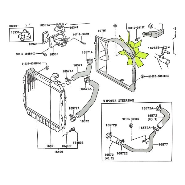 PALETA DE VENTILADOR HILUX 1992-2001 2.8 3L FPI - Imagen 4