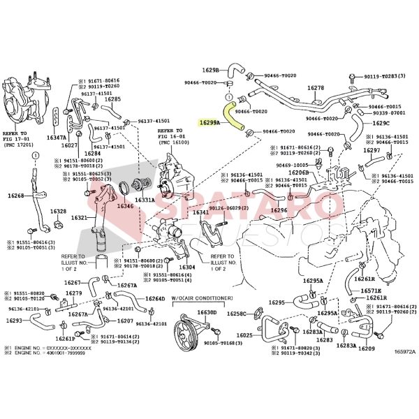 MANGUERA DE CAÑO AGUA HILUX 2016-2023 REVO ORIGINAL - Imagen 2