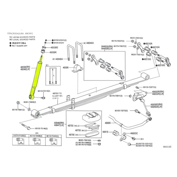AMORTIGUADOR TRASERO HILUX 2024-2027 SRX *ANCHA*  IZQUIERDO ORIGINAL - Imagen 5