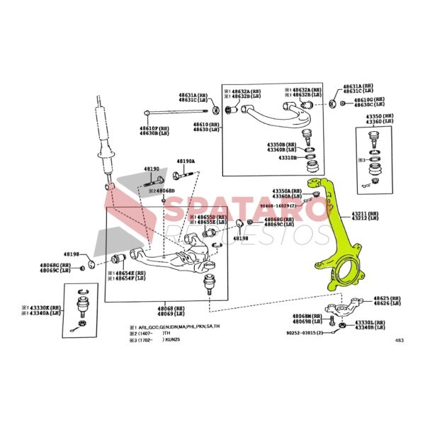 *** LIQUIDACION *** PUNTA DE EJE HILUX-SW4 2005-2015 CON ABS *IZQUIERDA* ORIGINAL - Imagen 3
