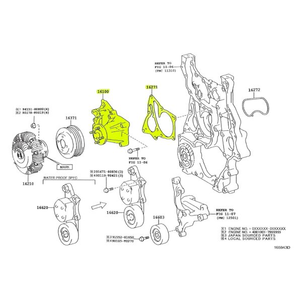 BOMBA DE AGUA  HILUX-SW4  2016-2026 2.4/2.8 - 1GD/2GD AISIN JAPON - Imagen 6